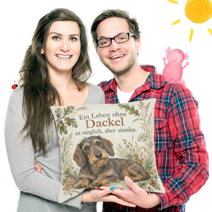 Lustiges Kissen für Dackelbesitzer mit rauhaarigem Dackel|p:2014766|h:704e5b0f2f922ce70ea56efe88edc563