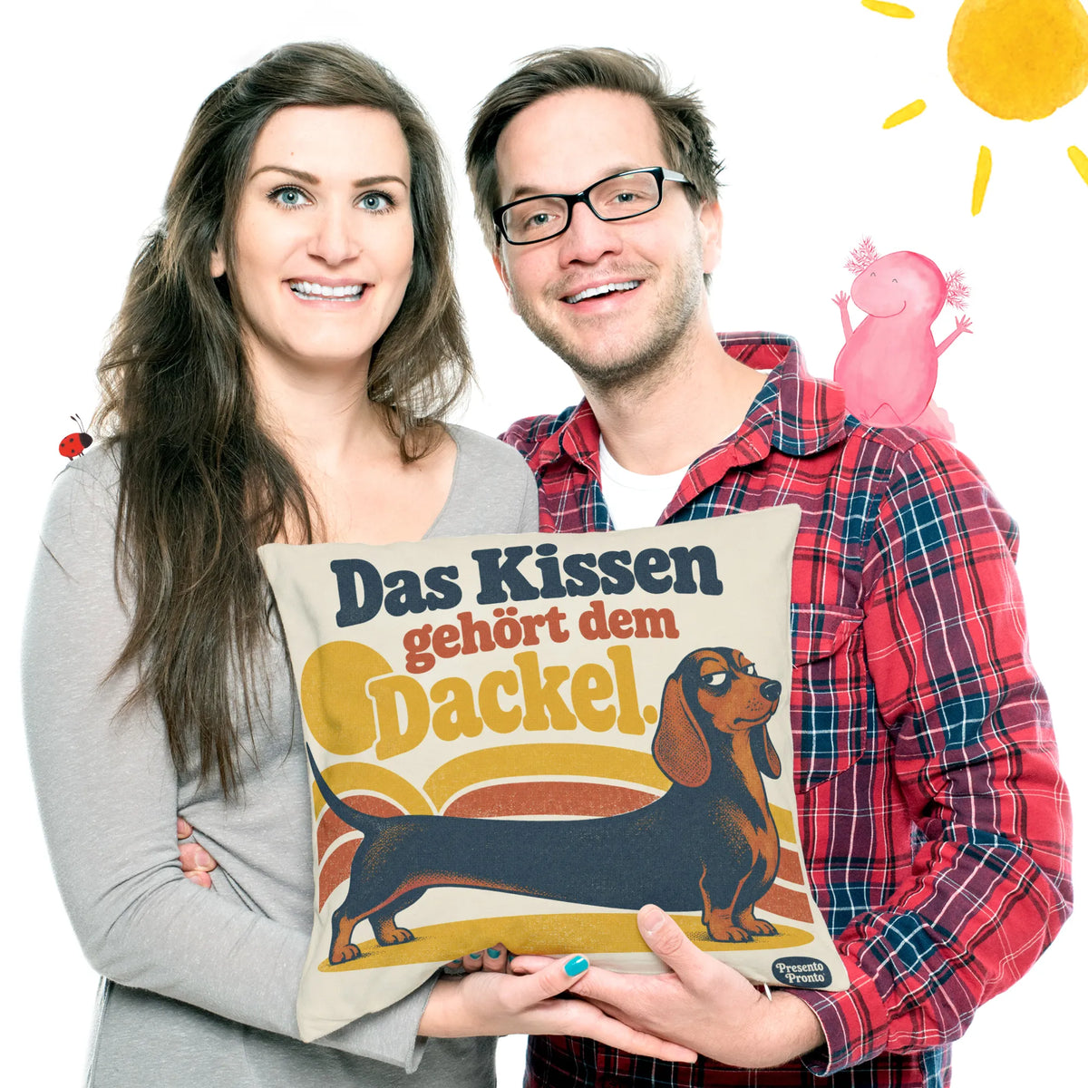 Lustiges Dackelkissen für Dackelbesitzer mit sturem Blick|p:2014767|h:054aba83383ec41363321c0e33a220af