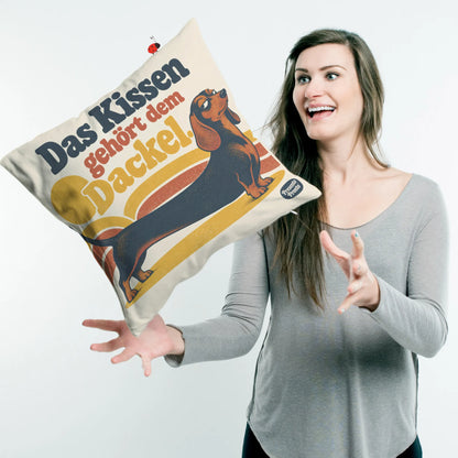 Lustiges Dackelkissen für Dackelbesitzer mit sturem Blick|p:2014767|h:317bfa0abcb13c16a23d527ad96d142e