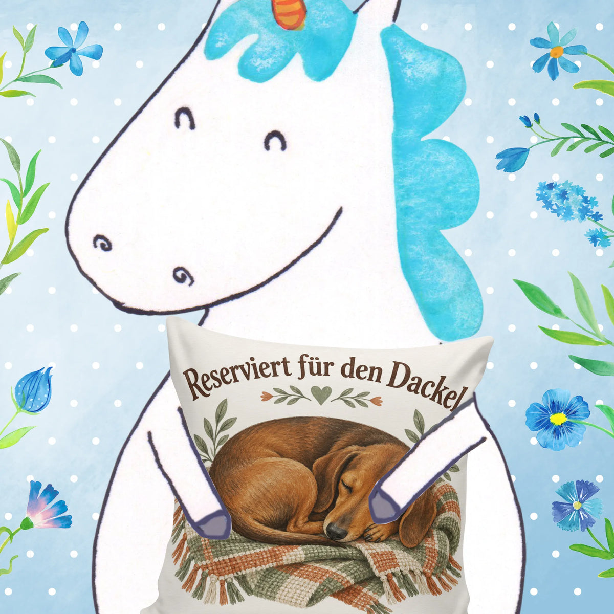 Lustiges Kissen mit schlafendem Dackel für Dackelfans|p:2014771|h:fa19f9918001b79af48d769991dd918a