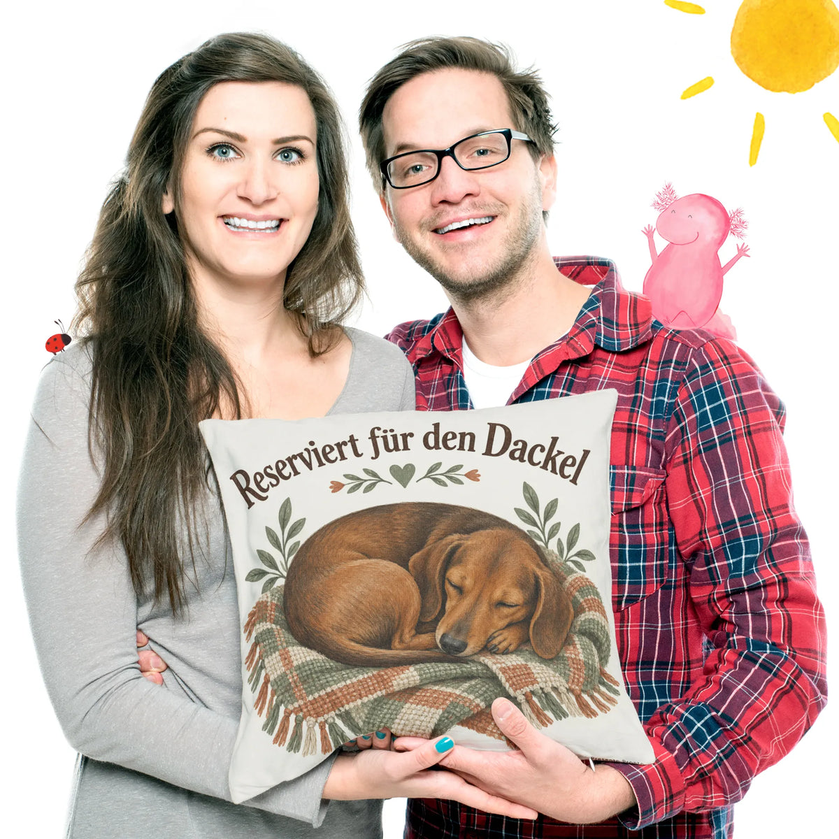 Lustiges Kissen mit schlafendem Dackel für Dackelfans|p:2014771|h:11f275ad9d233984dda5cc8e4ffd5611