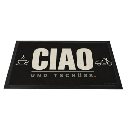 Lustige Fußmatte Ciao für Italienfans mit Vespa|p:2014778|h:eac9449720021f8b7fddf8a1cd16d5c3