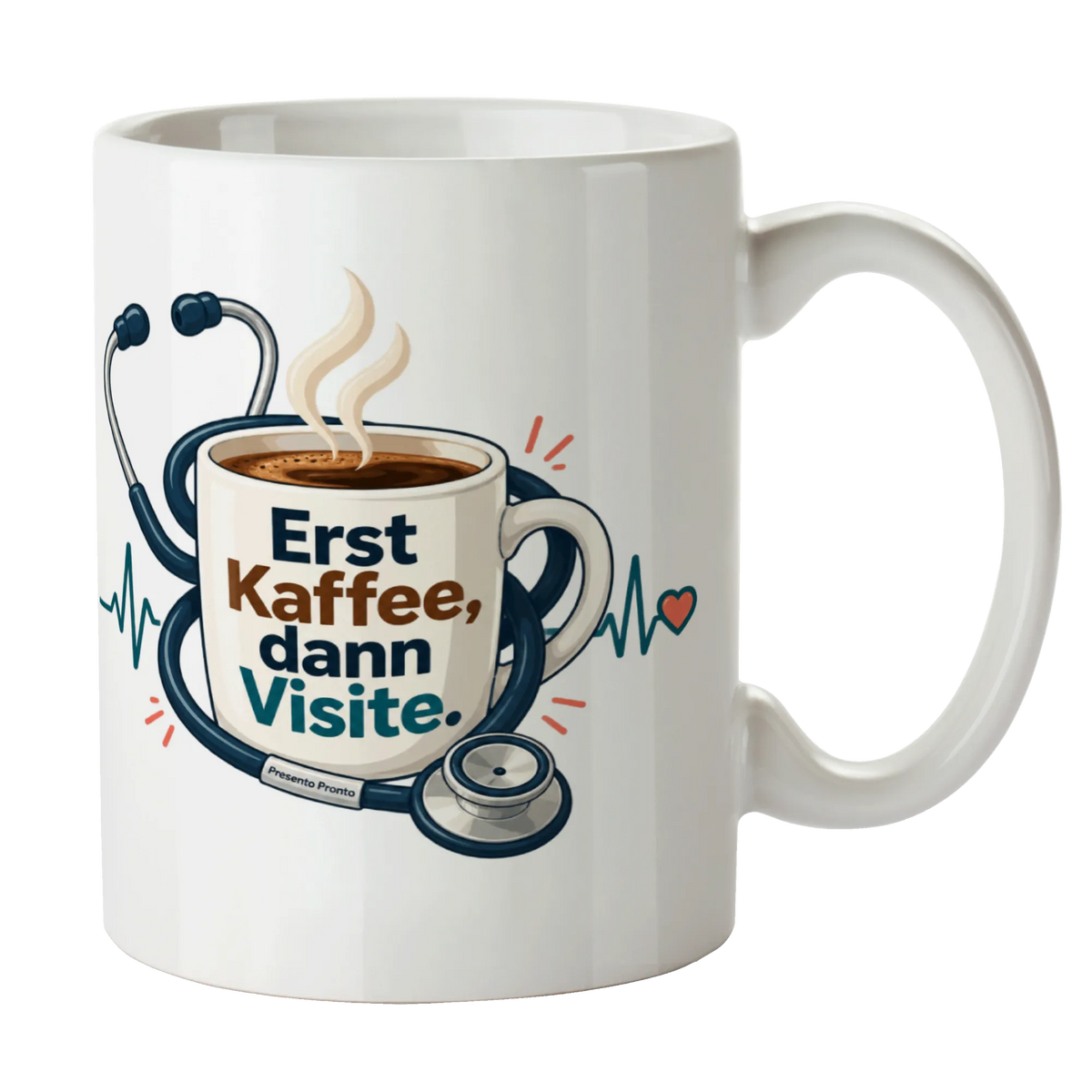 Lustige Tasse für Arzt mit Stethoskop|p:2014792|h:0c85b875d87dc5ecf7074502f3e1e598