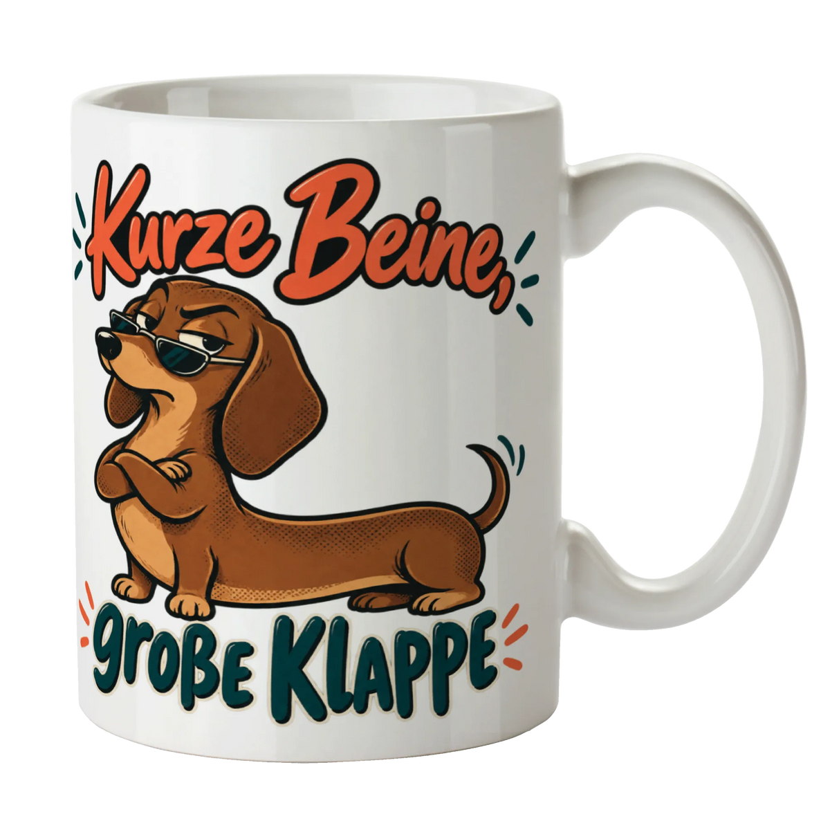 Lustige Tasse für Dackelfans mit Sonnenbrille|p:2014793|h:329ae6894509f919facfcd466d9e1fe0
