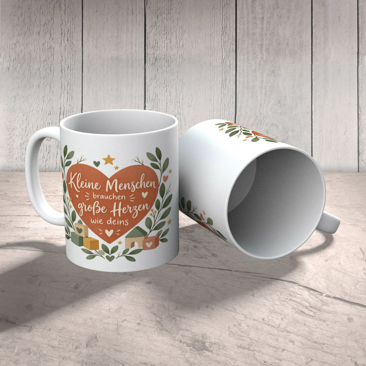 Herzliche Tasse für Erzieher mit terrakottafarbenem Herz|p:2014800|h:37607c130d561d56c6560e3bf25352ec