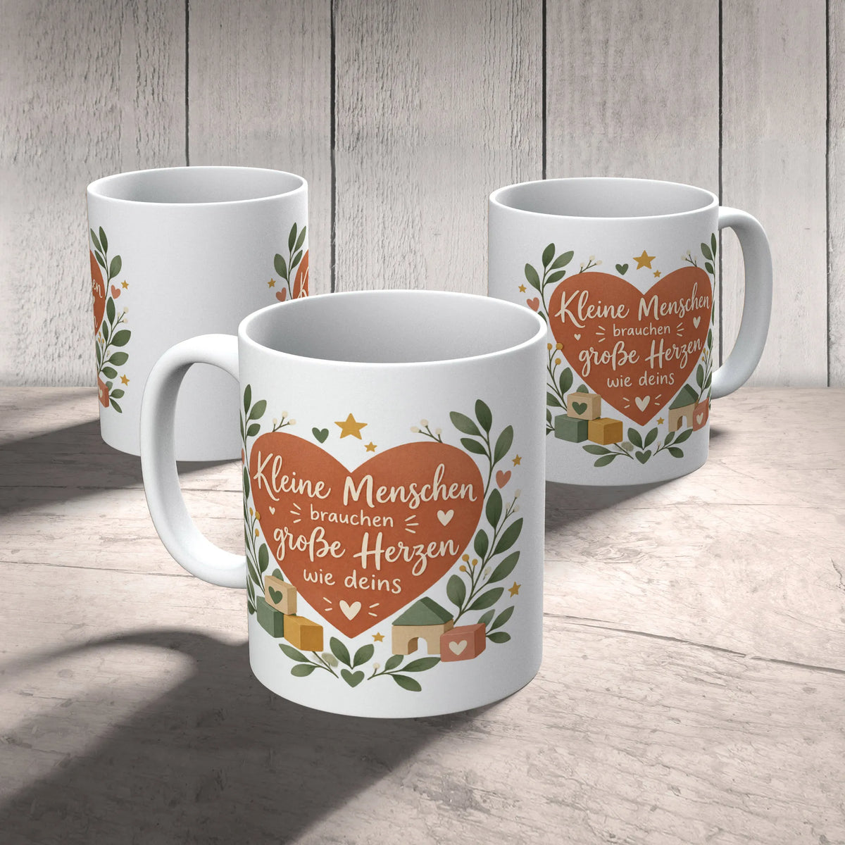 Herzliche Tasse für Erzieher mit terrakottafarbenem Herz|p:2014800|h:49eed14c52ad36bf2bcbbf1646138c7e