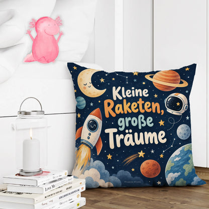Süßes Kissen fürs Kinderzimmer mit freundlicher Rakete|p:2014807|h:b31a5035b2e9818c3edd5ce1ea2e2529