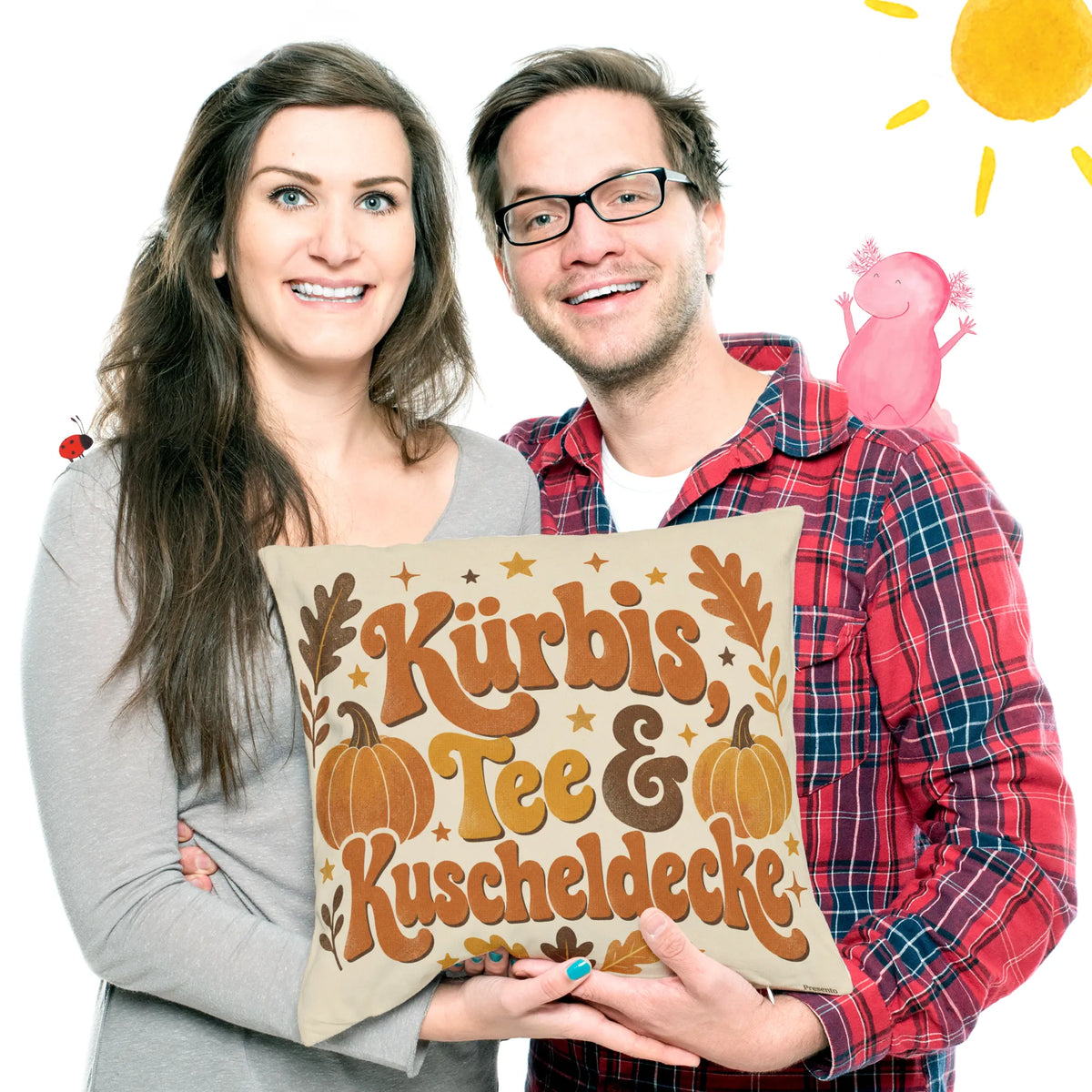 Kuscheliges Kissen für den Herbst mit Kürbissen|p:2014809|h:085c79927b34ee44edf986c8c44781f0