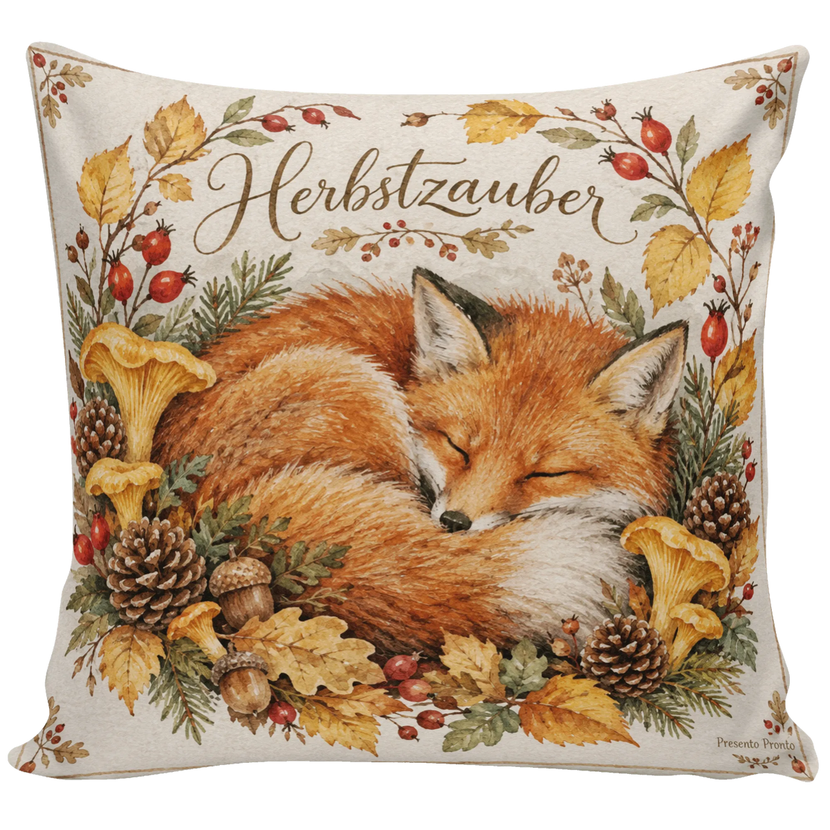 Gemütliches Herbstkissen mit schlafendem Fuchs|p:2014811|h:7af1bd98d817697d104ab913f0879f0b
