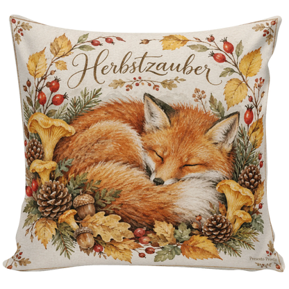 Gemütliches Herbstkissen mit schlafendem Fuchs|p:2014811|h:7af1bd98d817697d104ab913f0879f0b