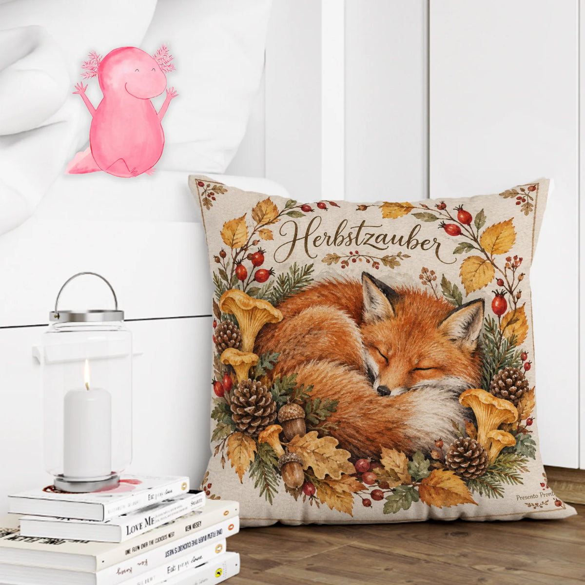 Gemütliches Herbstkissen mit schlafendem Fuchs|p:2014811|h:825ae09a6bd7745381e5809111d2727b