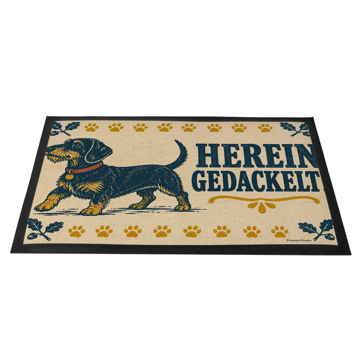 Lustige Fußmatte Hereingedackelt für Dackelfreunde mit Dackel|p:2014814|h:e0438b40d01de65bc7645704a1973410