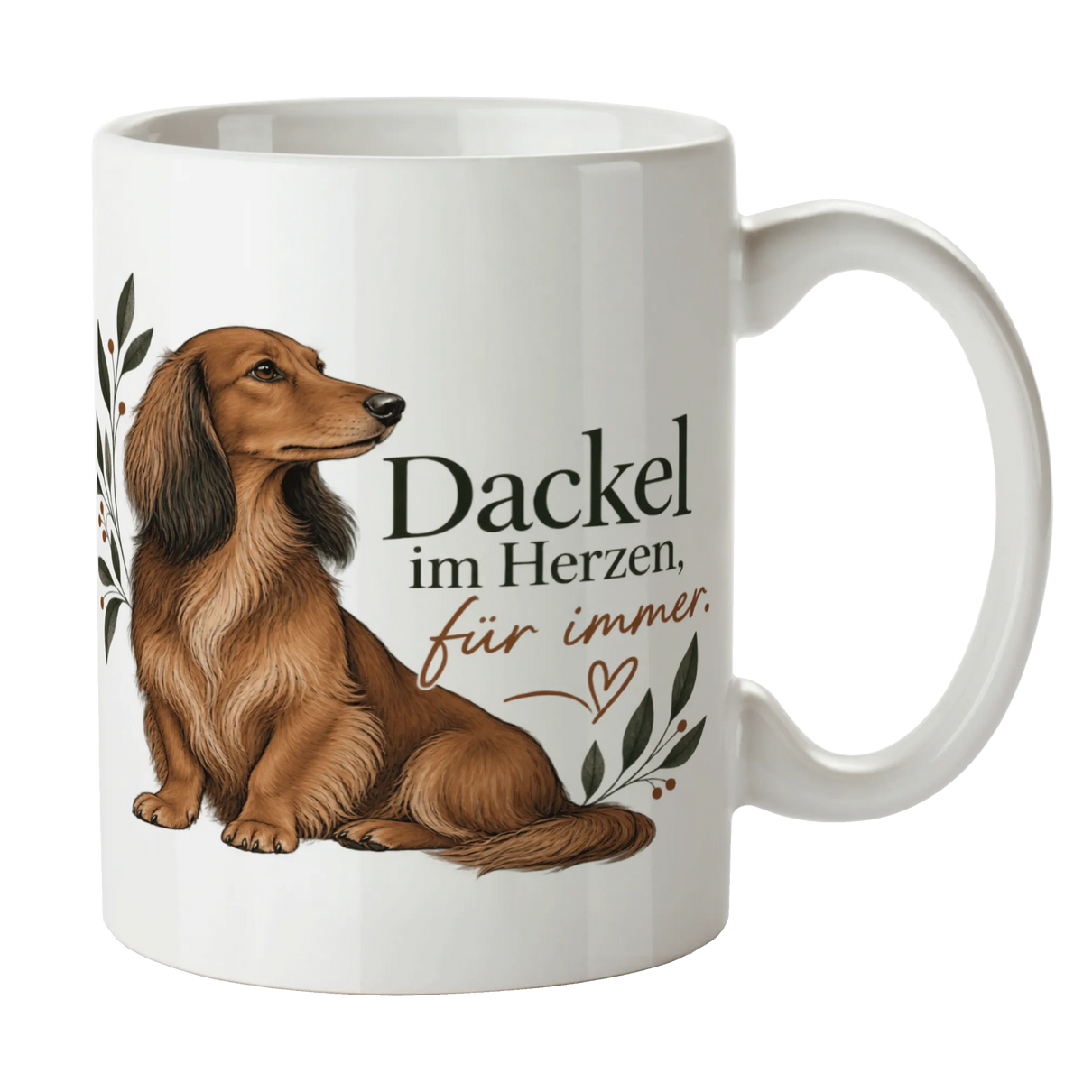 Liebevolle Dackeltasse für Dackelbesitzer mit Langhaardackel|p:2014833|h:b2a3484560ebaf48ac845bf57acb35f6