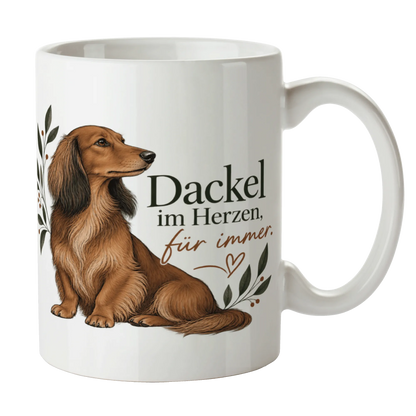 Liebevolle Dackeltasse für Dackelbesitzer mit Langhaardackel|p:2014833|h:b2a3484560ebaf48ac845bf57acb35f6