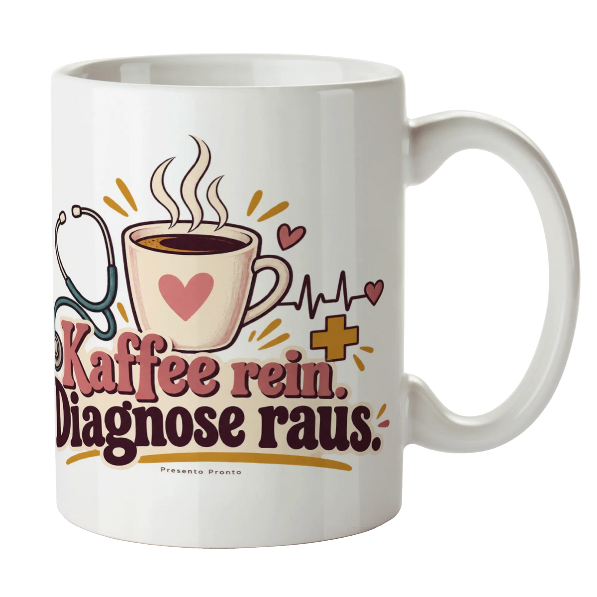 Lustige Tasse für Ärztin mit Stethoskop|p:2014838|h:886eef5356d741a75eb2357186e4c51d