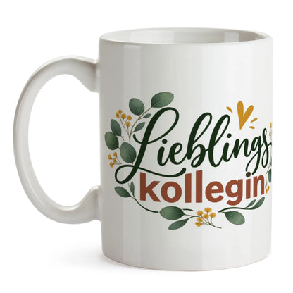 Herzliche Tasse für die Lieblingskollegin mit Eukalyptusblättern|p:2014839|h:8fc67d0f815b7cde51da0738e524186b