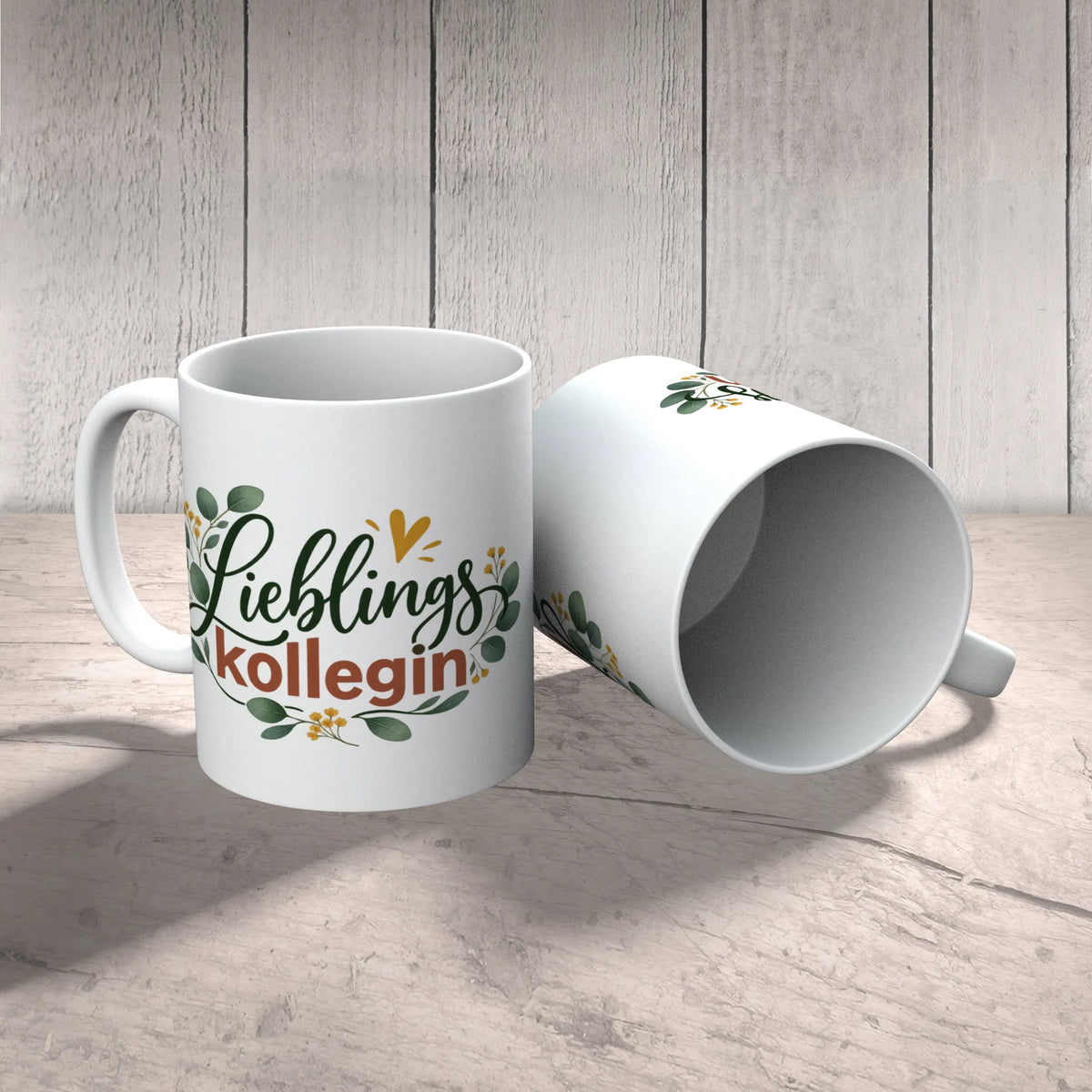 Herzliche Tasse für die Lieblingskollegin mit Eukalyptusblättern|p:2014839|h:af4f0f5fcb8d8b80da02dba3396643d3