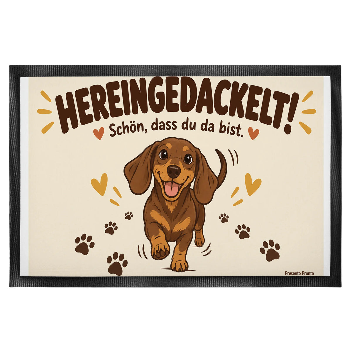 Lustige Fußmatte Hereingedackelt für Dackelfans|p:2014841|h:a0cdcfc8251bdda9a631a37a7713d455