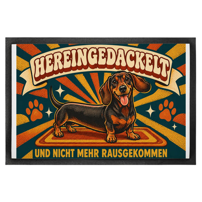 Lustige Fußmatte Hereingedackelt mit Dackel für Hundeliebhaber|p:2014856|h:dd81a33609c01ccd08babe18ef6e1741