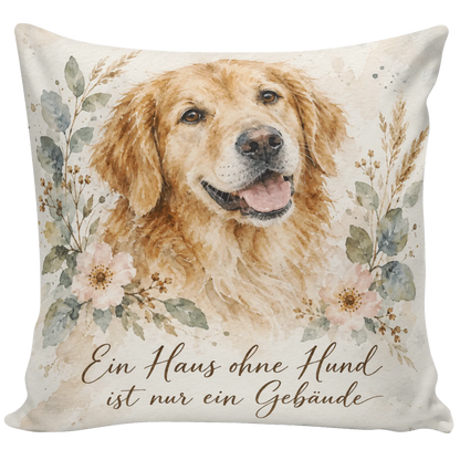 Herzliches Kissen für Hundeliebhaber mit Golden Retriever|p:2014872|h:f5639391cee1946b01507f39c12582dc