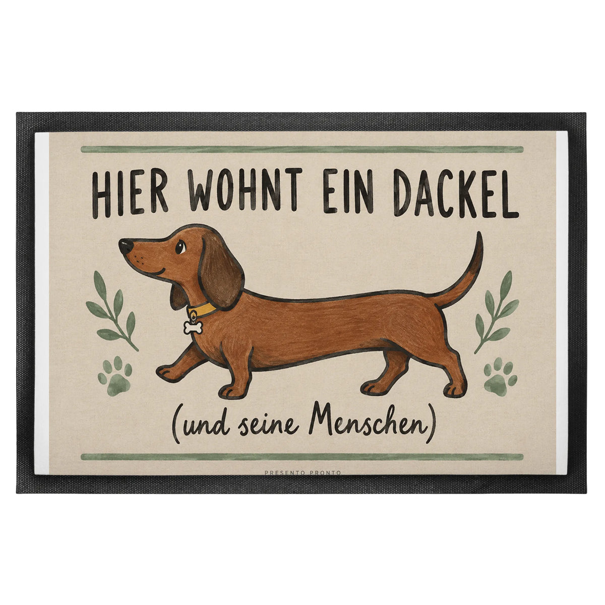 Elegante Fußmatte für Dackelbesitzer mit Langhaardackel|p:2014875|h:e7debd223dc359d3f0792d158606c332