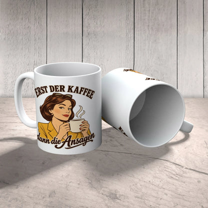 Lustige Kaffeetasse für die Chefin mit selbstbewusster Frau|p:2014876|h:6a915caf0a39affe2bb2798b2214b42e