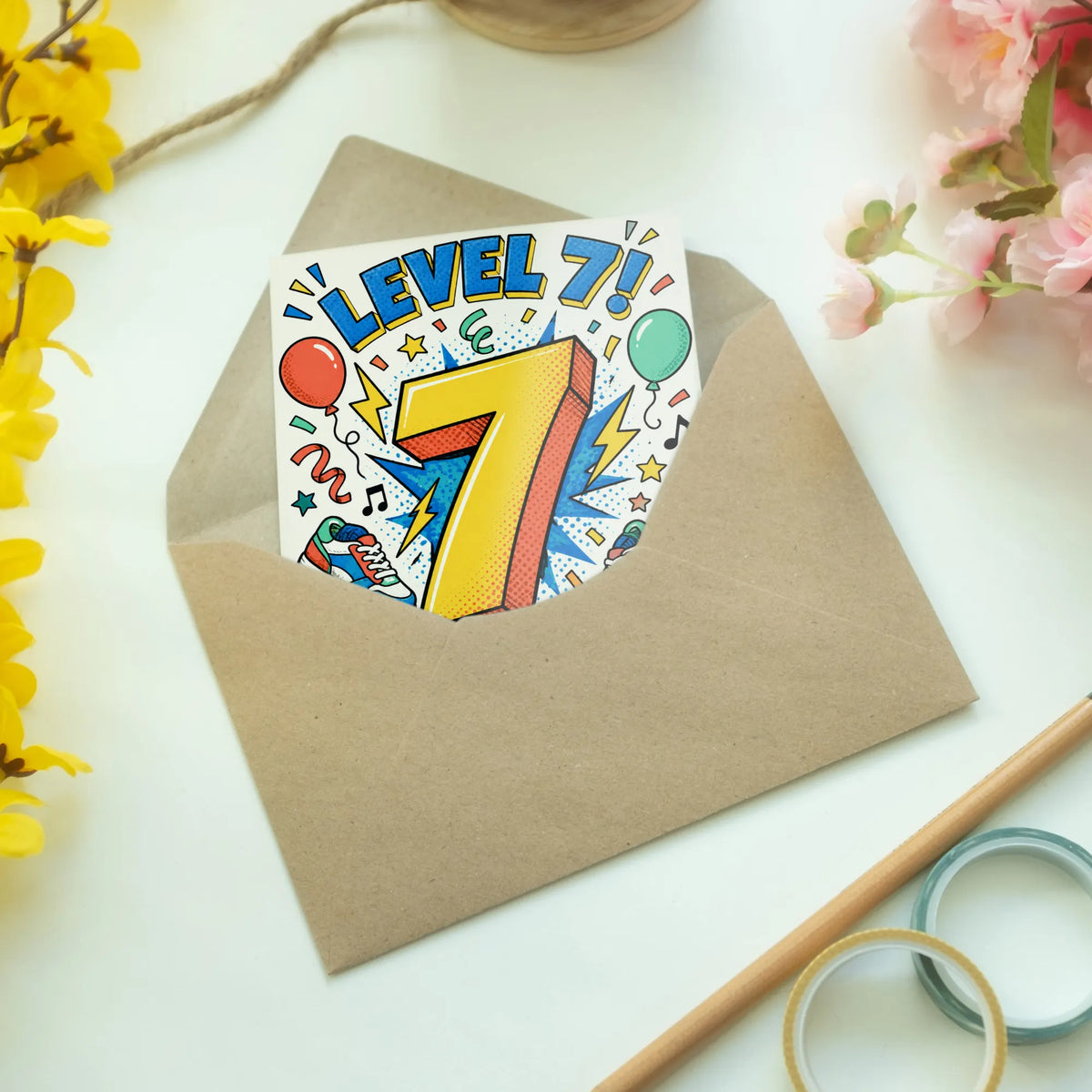 Lustige Einladungskarten zum 7. Geburtstag mit großer Zahl 7|p:2014885|h:6107753e59cd1c0681e6245988e57ffc