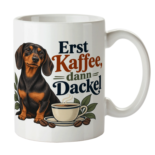 Lustige Tasse für Dackelbesitzer mit Kurzhaardackel|p:2014890|h:1e9a524532257b2ea1e595d0fe9388d4