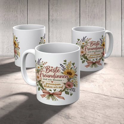Herzliche Tasse für die Freundin mit Wildblumenbouquets|p:2014898|h:549b9031907ec42875ea927c4b0fd95b