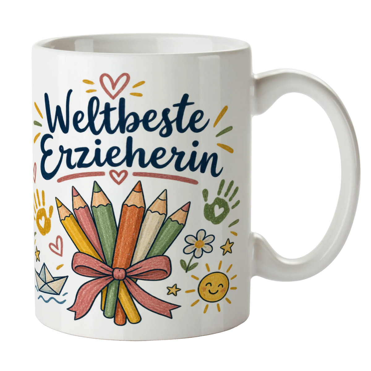 Liebevolle Tasse für Erzieherin mit Buntstiftstrauß|p:2014910|h:ff47cb1681289bc932189a0fd2467451