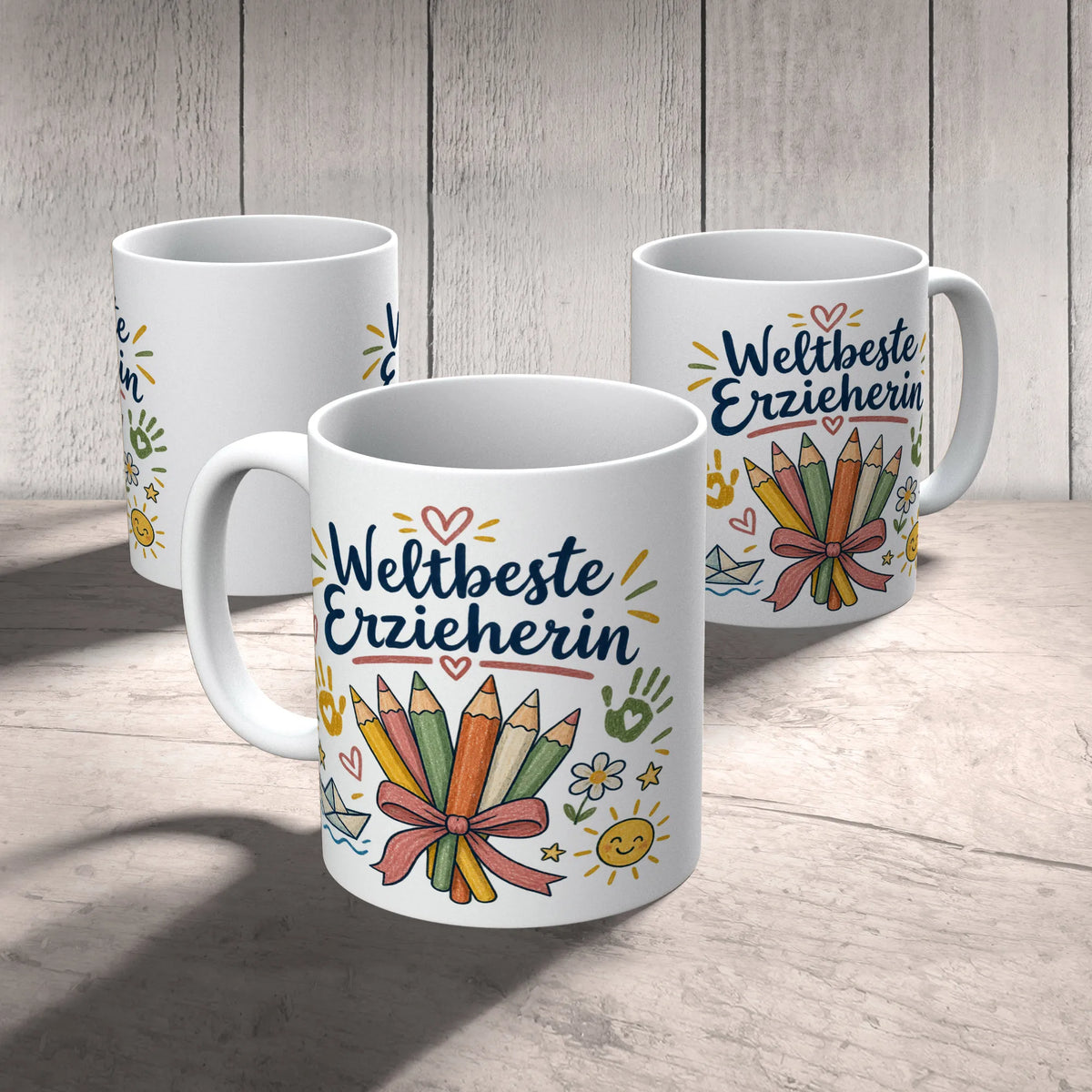 Liebevolle Tasse für Erzieherin mit Buntstiftstrauß|p:2014910|h:322c71875b98ccd10c3f11e4d94d37c7