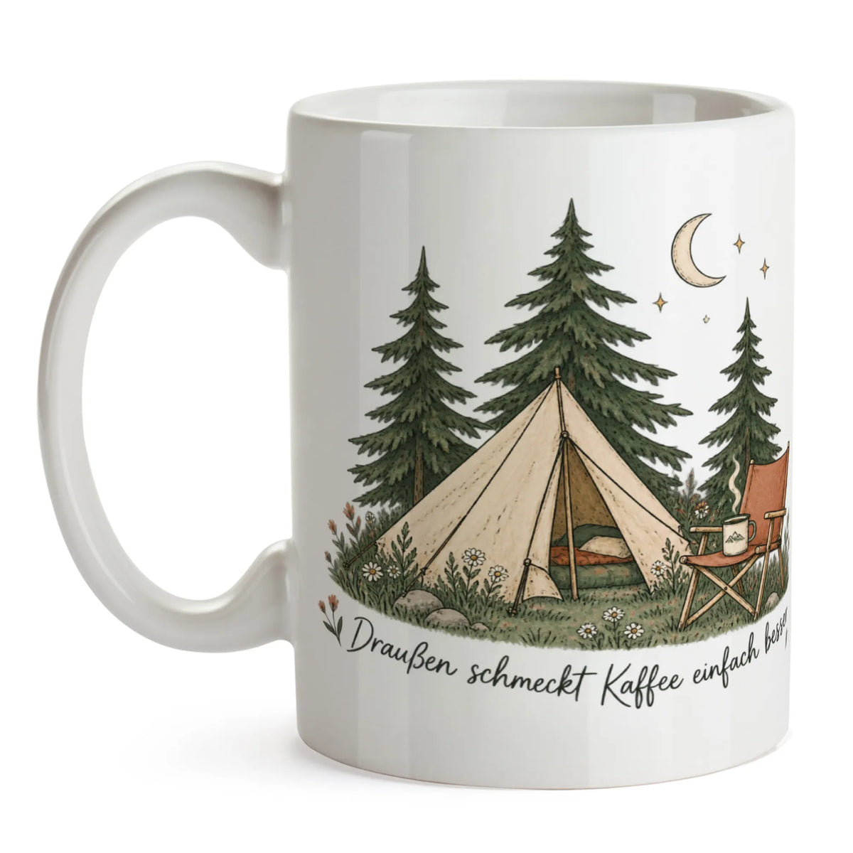 Gemütliche Camping Tasse mit Zelt und Mondsichel|p:2014911|h:678b375cab57c884ea537369ca73e6fc