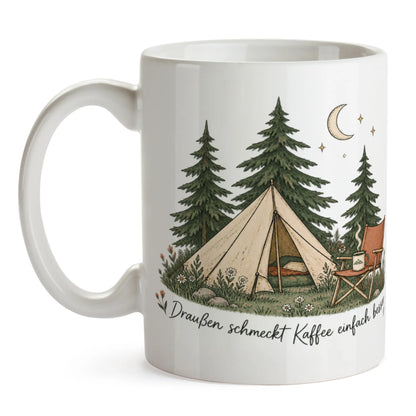 Gemütliche Camping Tasse mit Zelt und Mondsichel|p:2014911|h:678b375cab57c884ea537369ca73e6fc