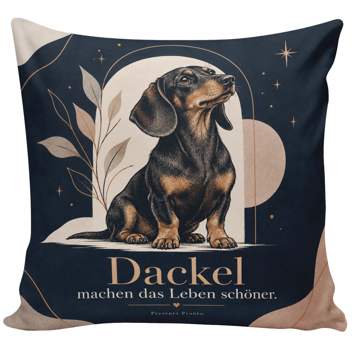 Elegantes Dackelkissen für Dackelfans mit Linienzeichnung|p:2014913|h:7c3eb0b28d9ba7beb05634ca74661817