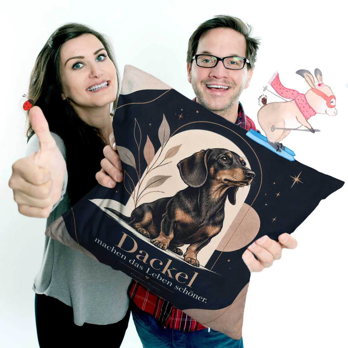 Elegantes Dackelkissen für Dackelfans mit Linienzeichnung|p:2014913|h:adf375377963bdc52a4d65b2edd9c9c2