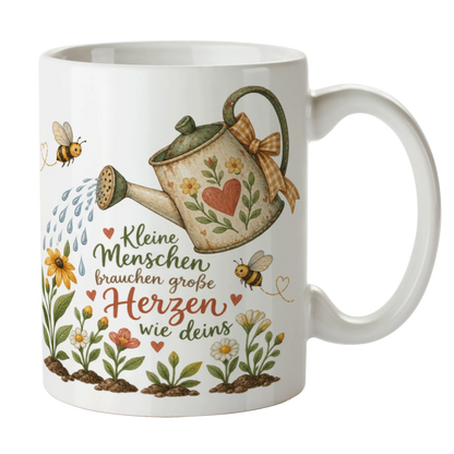 Herzliche Tasse für Erzieher mit Gießkanne und Wildblumen|p:2014917|h:ad7dfdbab2874ef48e3487e368d138e9