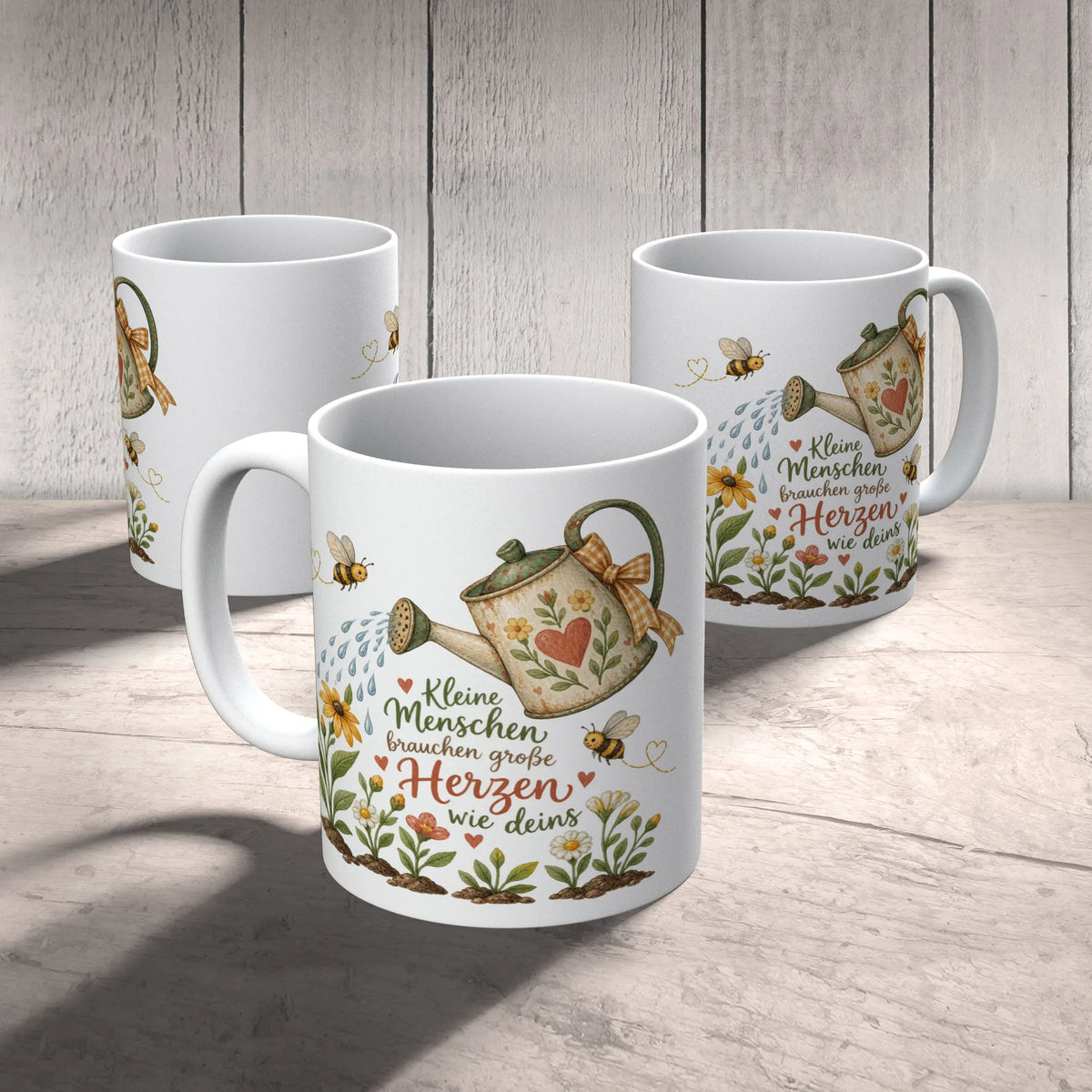 Herzliche Tasse für Erzieher mit Gießkanne und Wildblumen|p:2014917|h:ec41499f0ba261645939fbef56a654f9