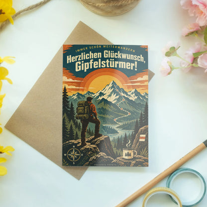 Lustige Geburtstagskarte zum Wandern mit Bergposter|p:2014940|h:56c6925b68fb01ca344c9fe4d9aa1131