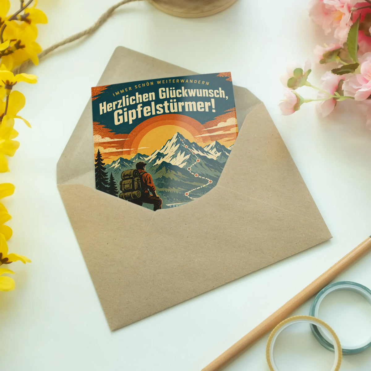 Lustige Geburtstagskarte zum Wandern mit Bergposter|p:2014940|h:f22dfb3dc38e1768713cbba7374d5779