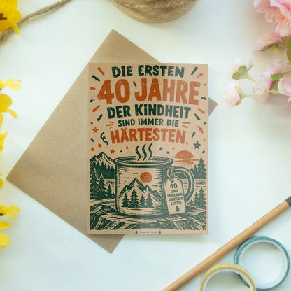 Lustige Geburtstagskarte für Männer zum 40. mit Campingbecher|p:2014943|h:ac424a65a04b6658f7d212f10ae4fcff