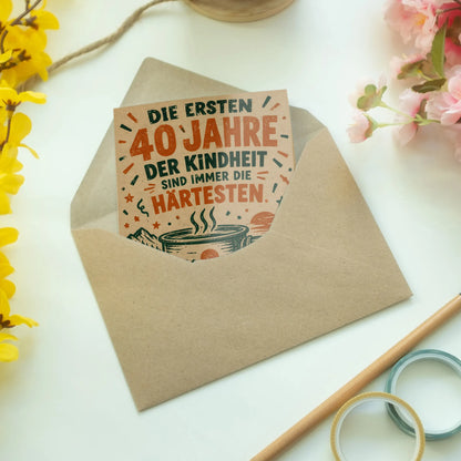 Lustige Geburtstagskarte für Männer zum 40. mit Campingbecher|p:2014943|h:678a3eff1a92a78f86660a1422ce1b58
