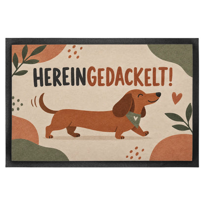 Lustige Fußmatte für Dackelbesitzer mit Dackel|p:2014948|h:f6afa4474cb553da1ac72c9c19c4a180