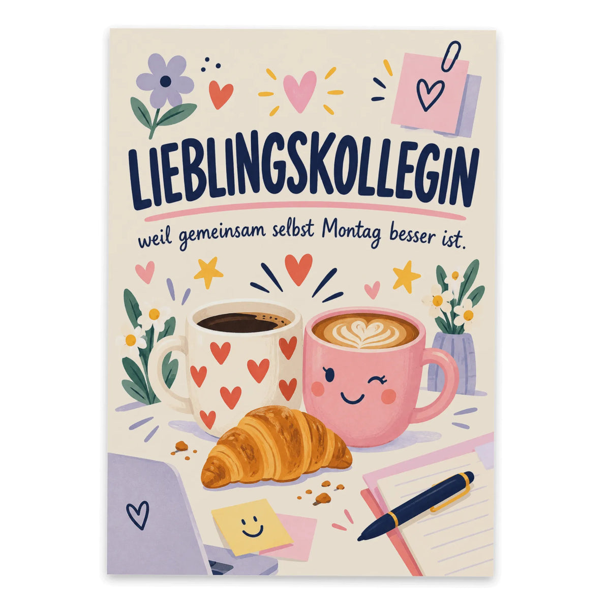 Lustige Postkarte für die Lieblingskollegin|p:2014953|h:fc723577cbb02cc38e43f7ce5f29d6ae