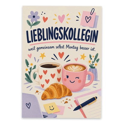 Lustige Postkarte für die Lieblingskollegin|p:2014953|h:fc723577cbb02cc38e43f7ce5f29d6ae