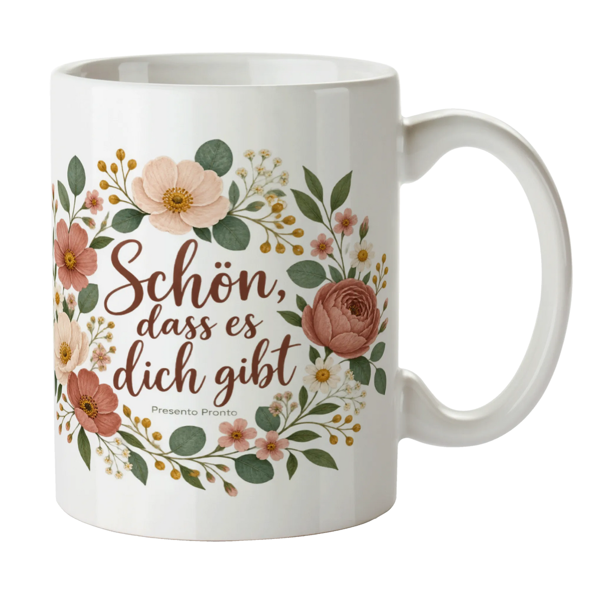 Liebevolle Tasse Schön, dass es dich gibt Blumenstrauß für Lieblingsmensch|p:2014963|h:a5056d706f7431f942ab1526b87c195a