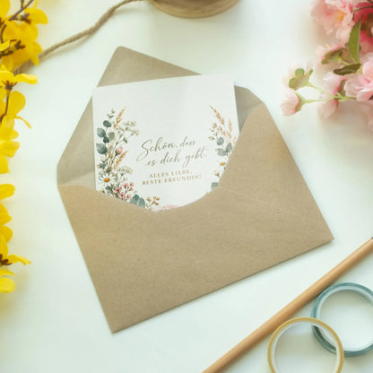 Herzliche Geburtstagskarte für die beste Freundin mit Blumenkranz|p:2014970|h:259851b59687e9f9054f34b8cb05c086