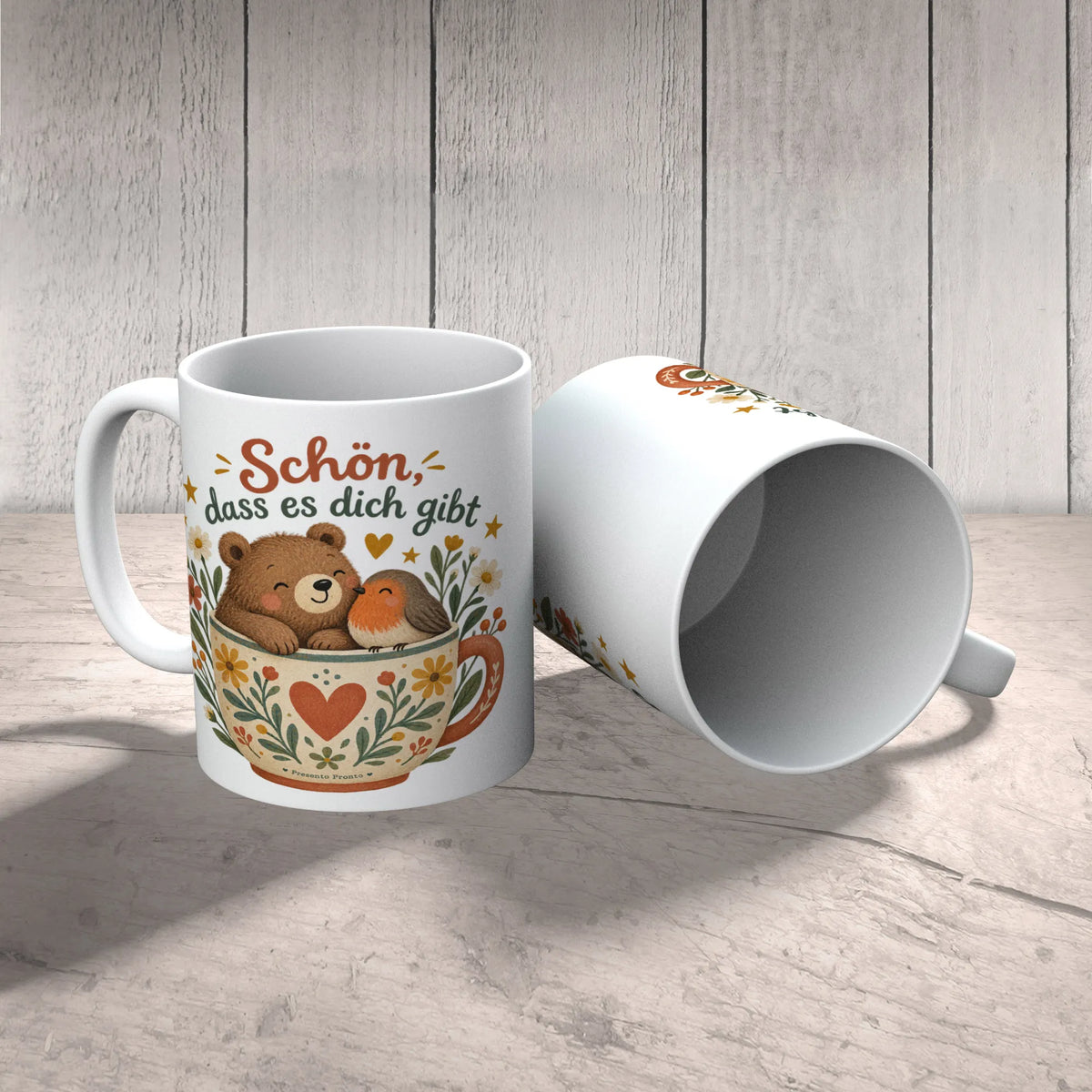 Liebevolle Tasse Schön dass es dich gibt für Lieblingsmenschen mit Bär|p:2014971|h:7bdaf5d0ae3218a923751bfcd59045a6