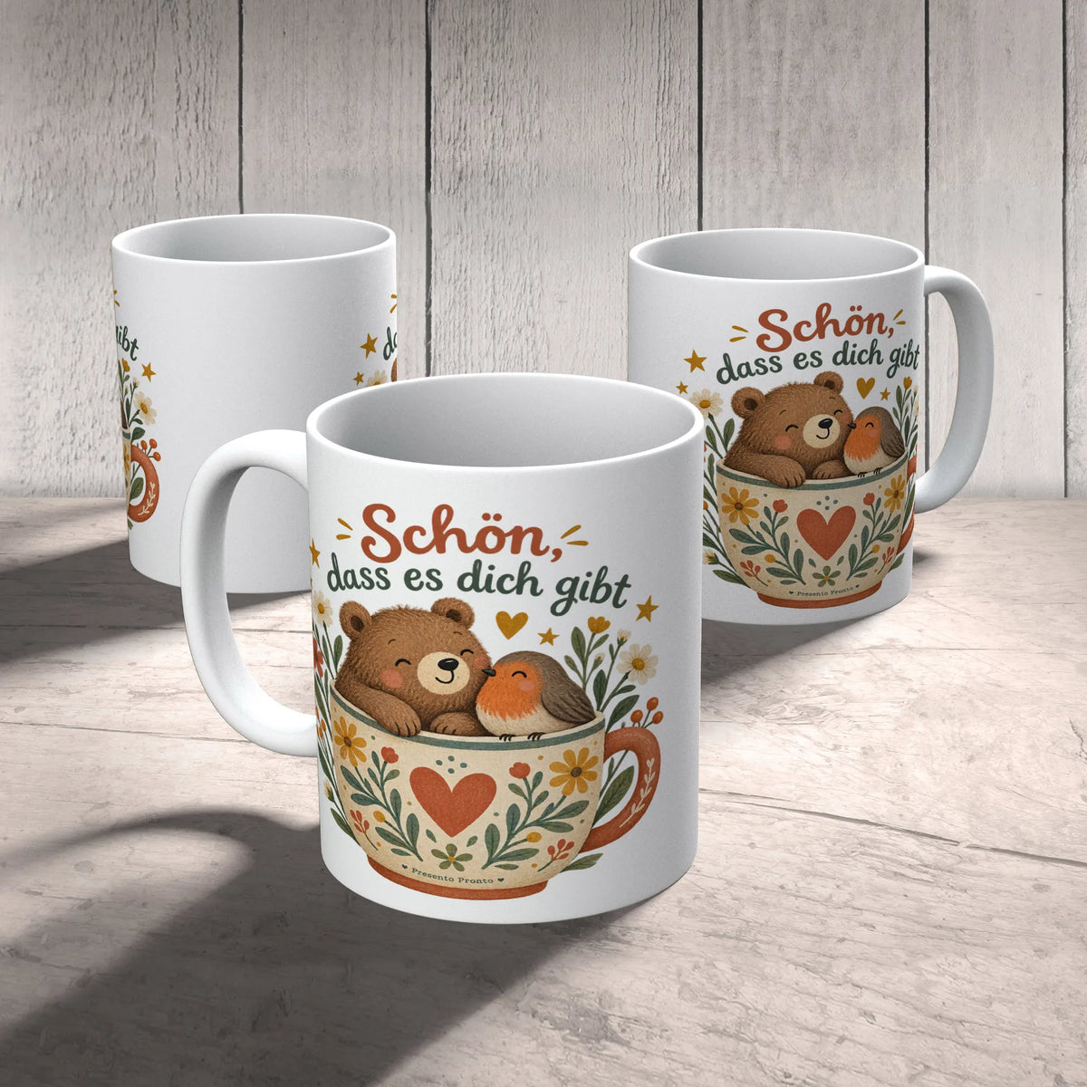 Liebevolle Tasse Schön dass es dich gibt für Lieblingsmenschen mit Bär|p:2014971|h:738bbc7004d7262129bc454d65432f0a