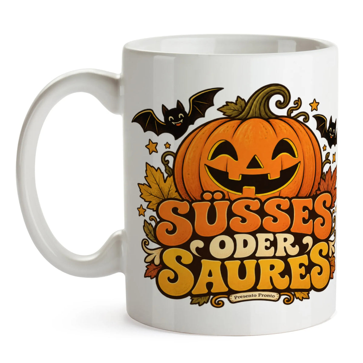 Lustige Halloween Tasse mit freundlichem Kürbis|p:2014972|h:610460306bb03e526176d804b0b75b5b