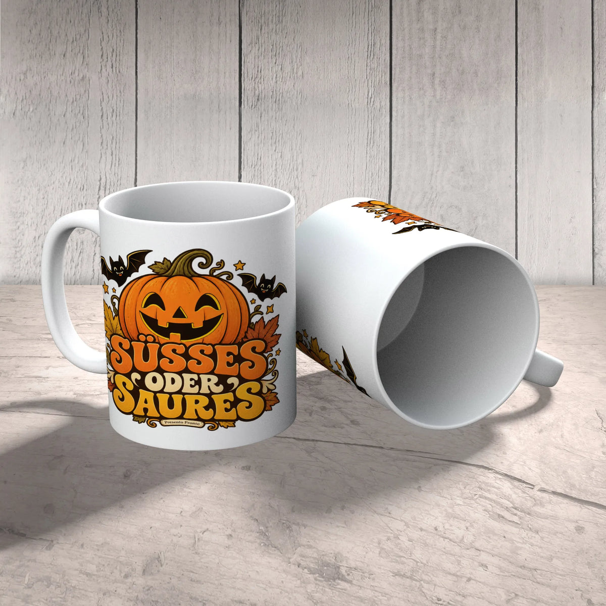Lustige Halloween Tasse mit freundlichem Kürbis|p:2014972|h:523b29837a34d5b83cdfba97210e3140